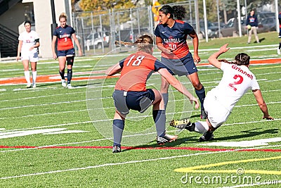 College NCAA DIV III Womenâ€™s Soccer Editorial Stock Photo